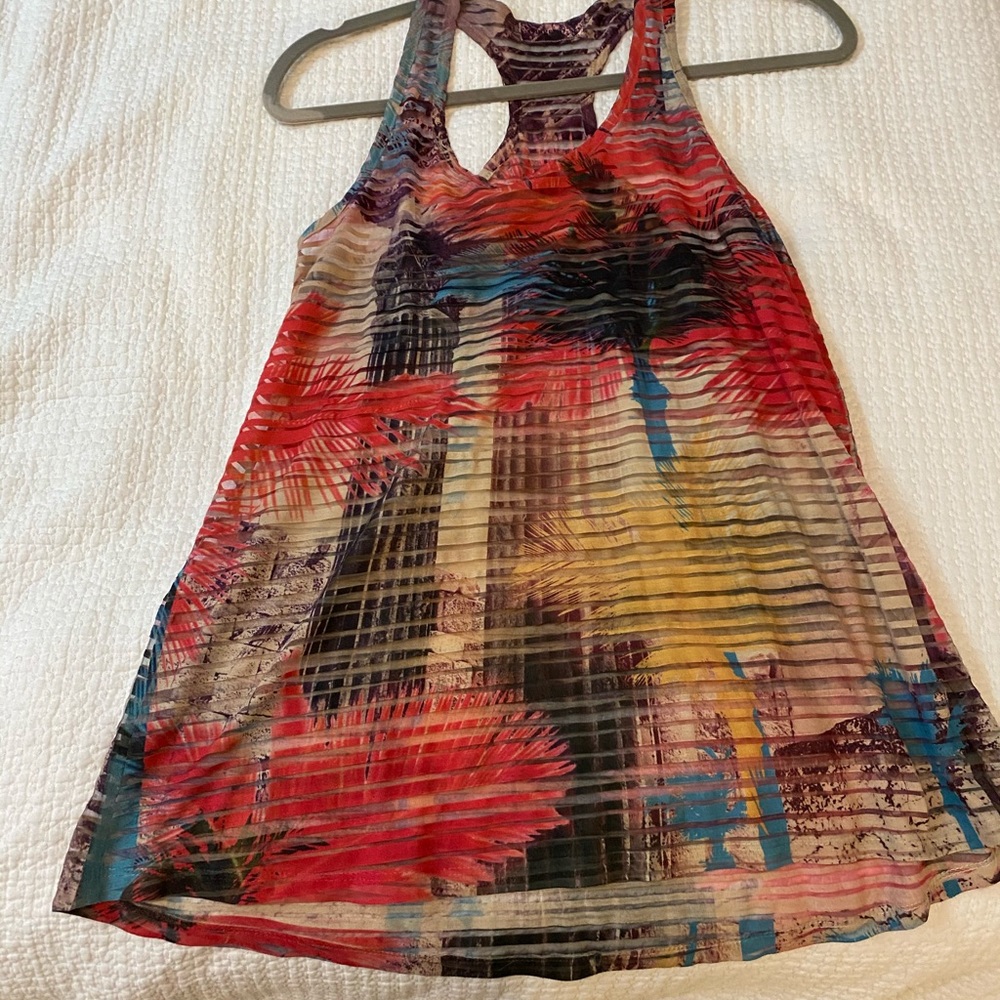 Tropical printed top